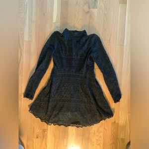 Black lace Free People mini dress